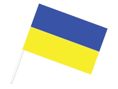 ウクライナ手旗フラッグ 30×45cm ポンジ