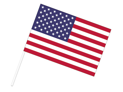 アメリカ 手旗フラッグ 30×45cm ポンジ